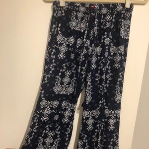 H&M navy flowy statement pants, size 6